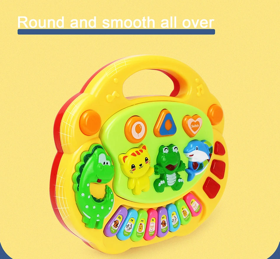 Animal Sound Piano Toy – Flashing Lights & Music for Kids