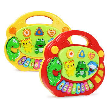 Animal Sound Piano Toy – Flashing Lights & Music for Kids