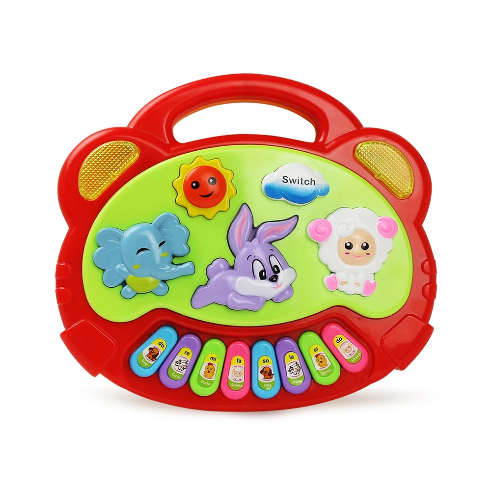 Animal Sound Piano Toy – Flashing Lights & Music for Kids