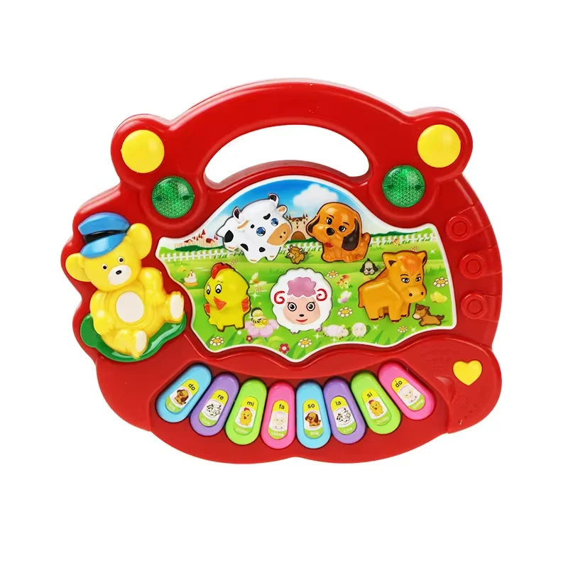 Animal Sound Piano Toy – Flashing Lights & Music for Kids
