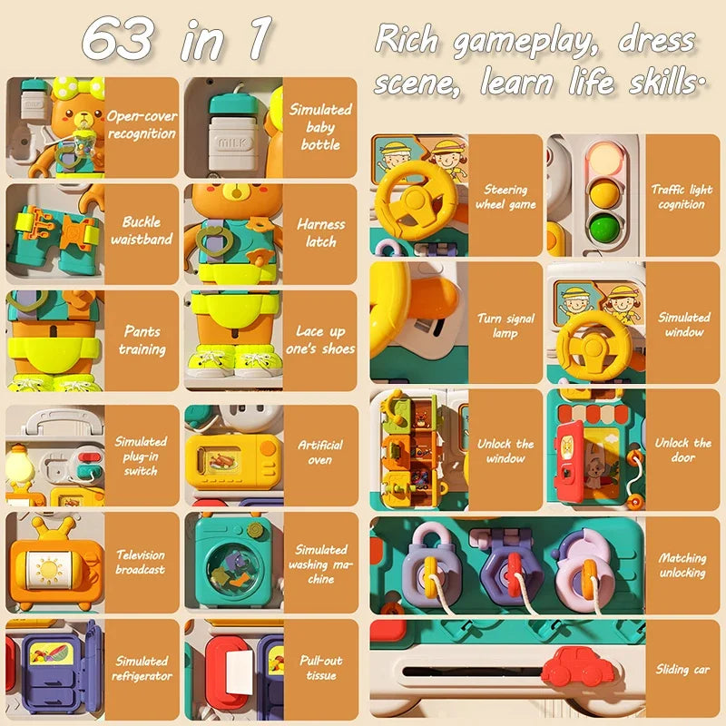 Baby Sensory Busy Board Montessori Toys