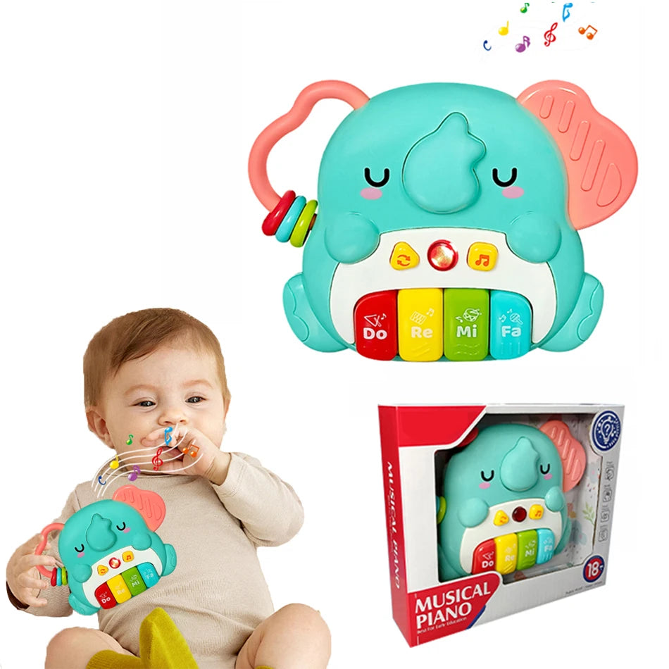Animal Sound Piano Toy – Flashing Lights & Music for Kids