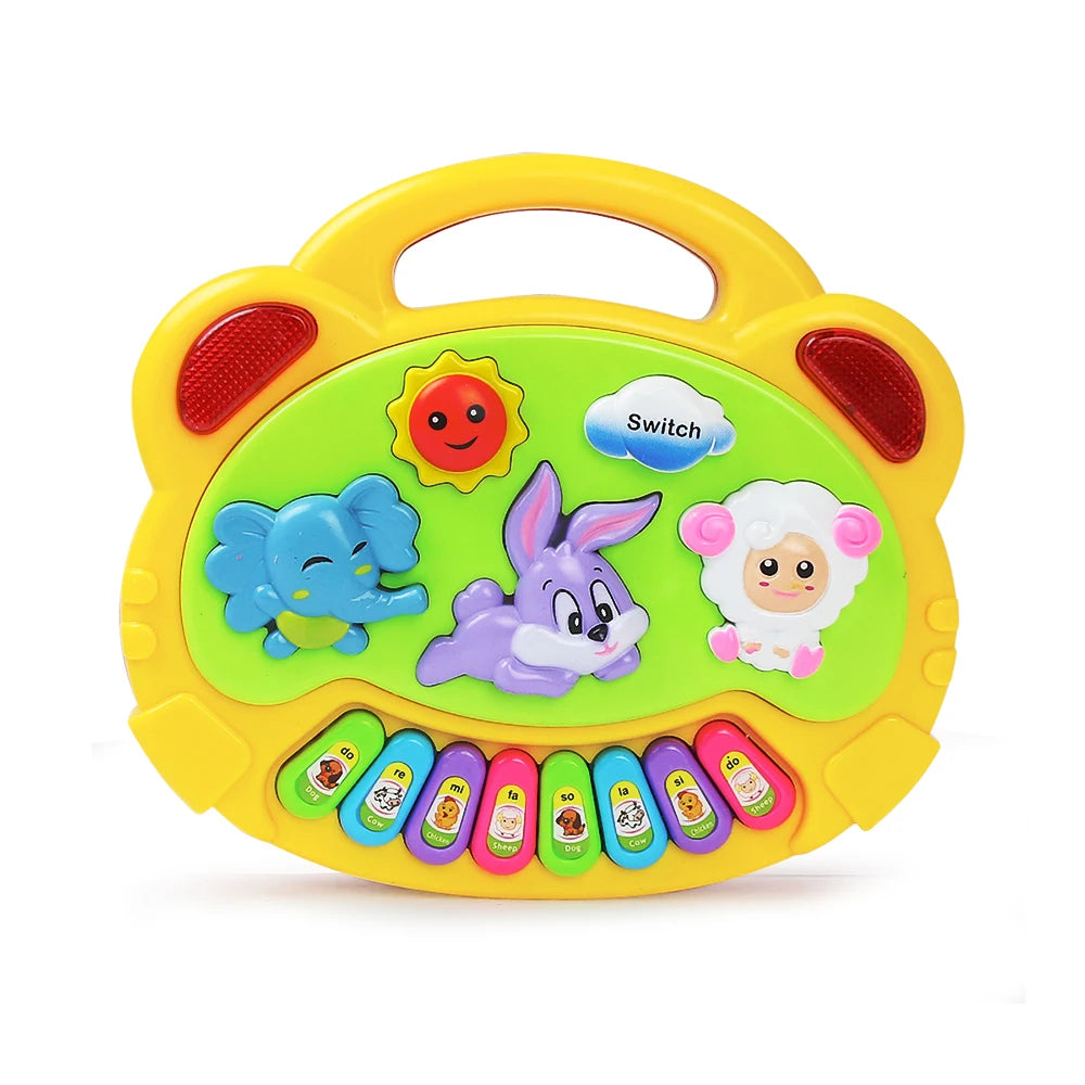 Animal Sound Piano Toy – Flashing Lights & Music for Kids