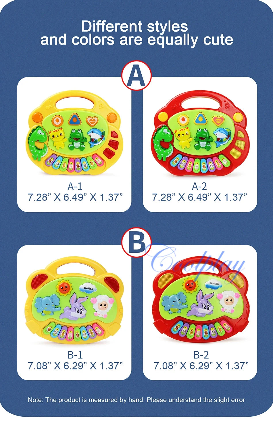 Animal Sound Piano Toy – Flashing Lights & Music for Kids