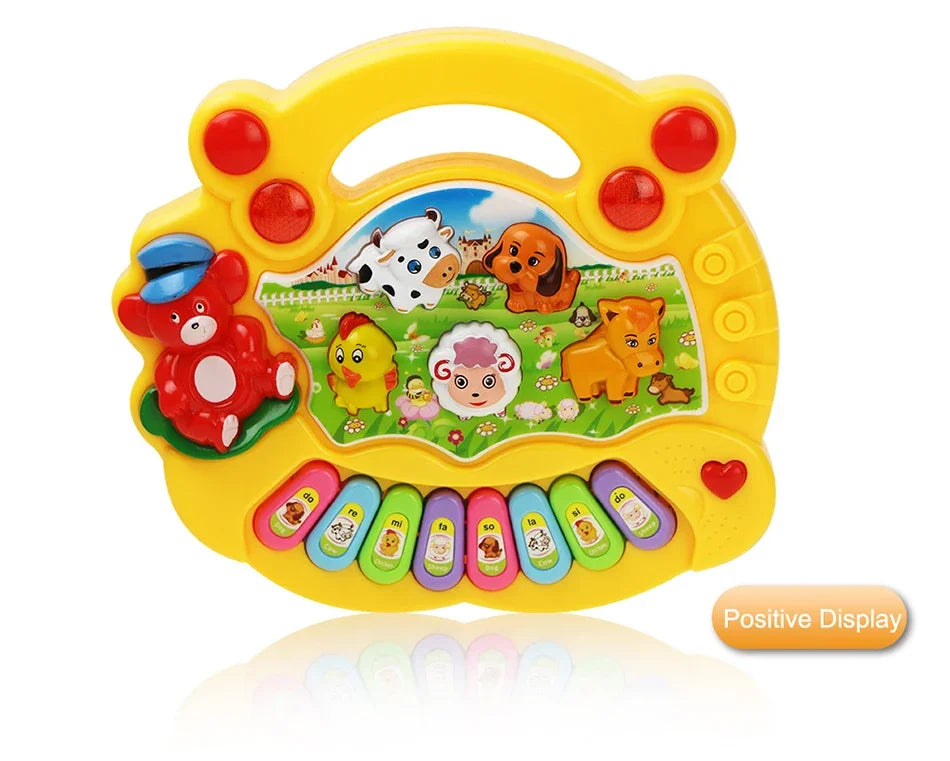 Animal Sound Piano Toy – Flashing Lights & Music for Kids