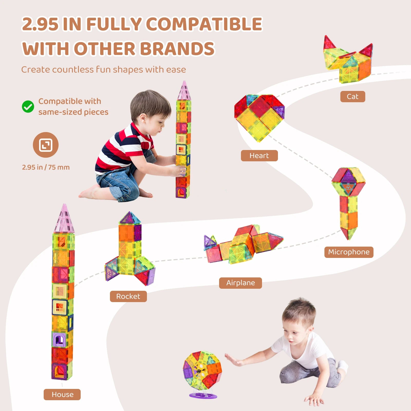 Smart Toys -  Magnetic Building Blocks Set 121 PCS