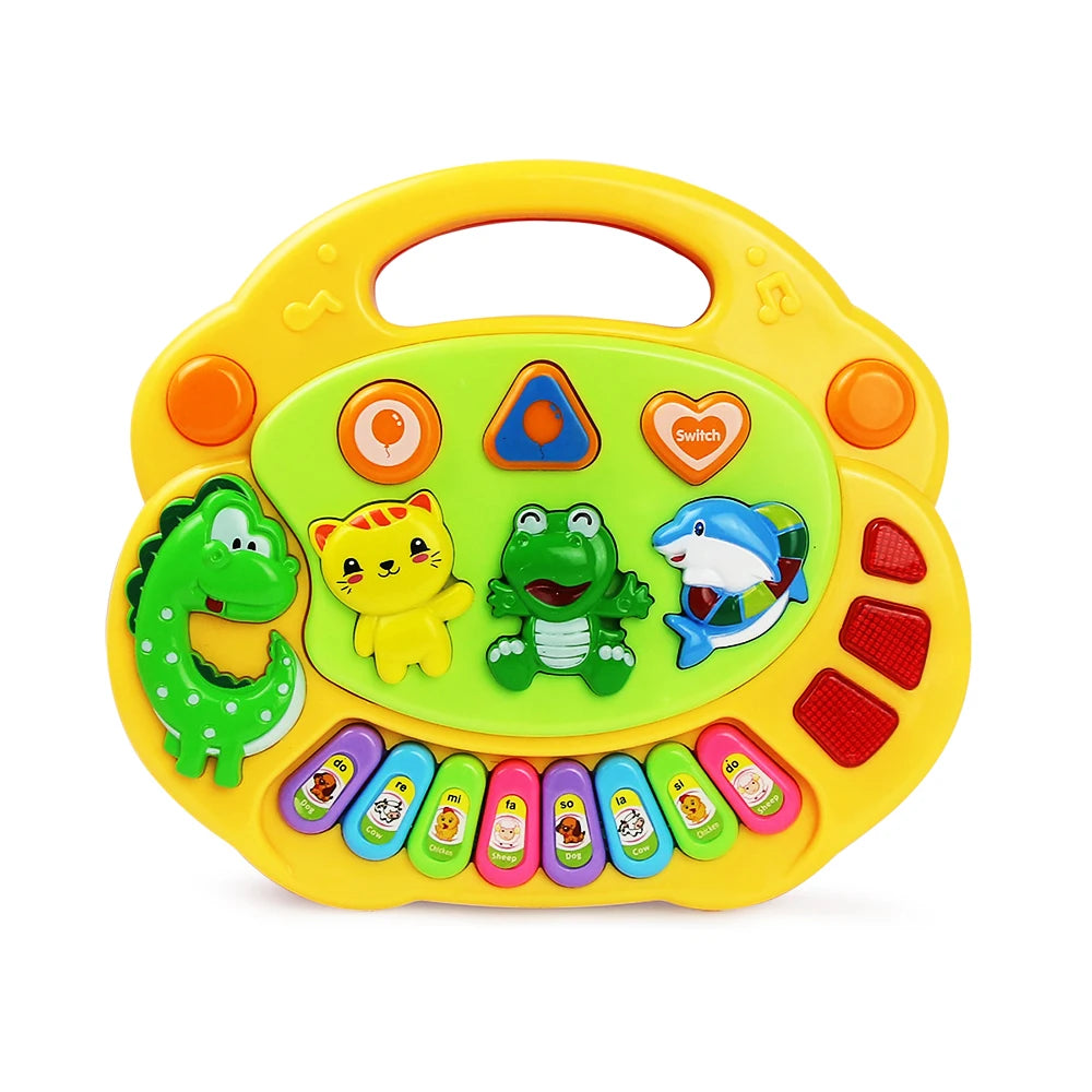 Animal Sound Piano Toy – Flashing Lights & Music for Kids